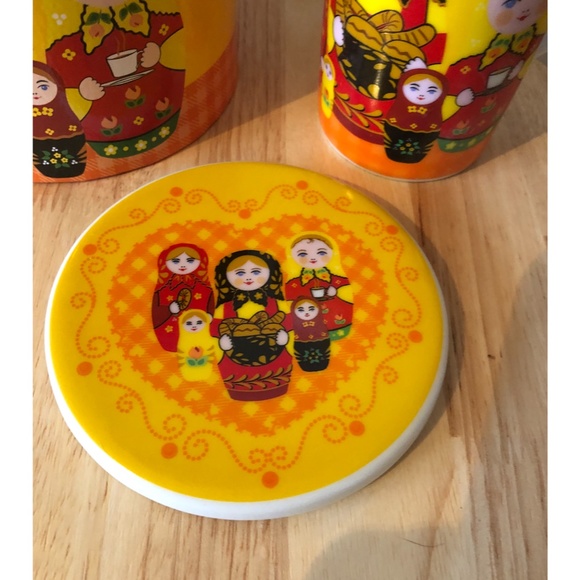 Vintage Matryoshka Russian dolls mug and coaster NWT - Picture 2 of 9